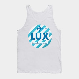 LUX Luxembourg Airport round sticker Tank Top